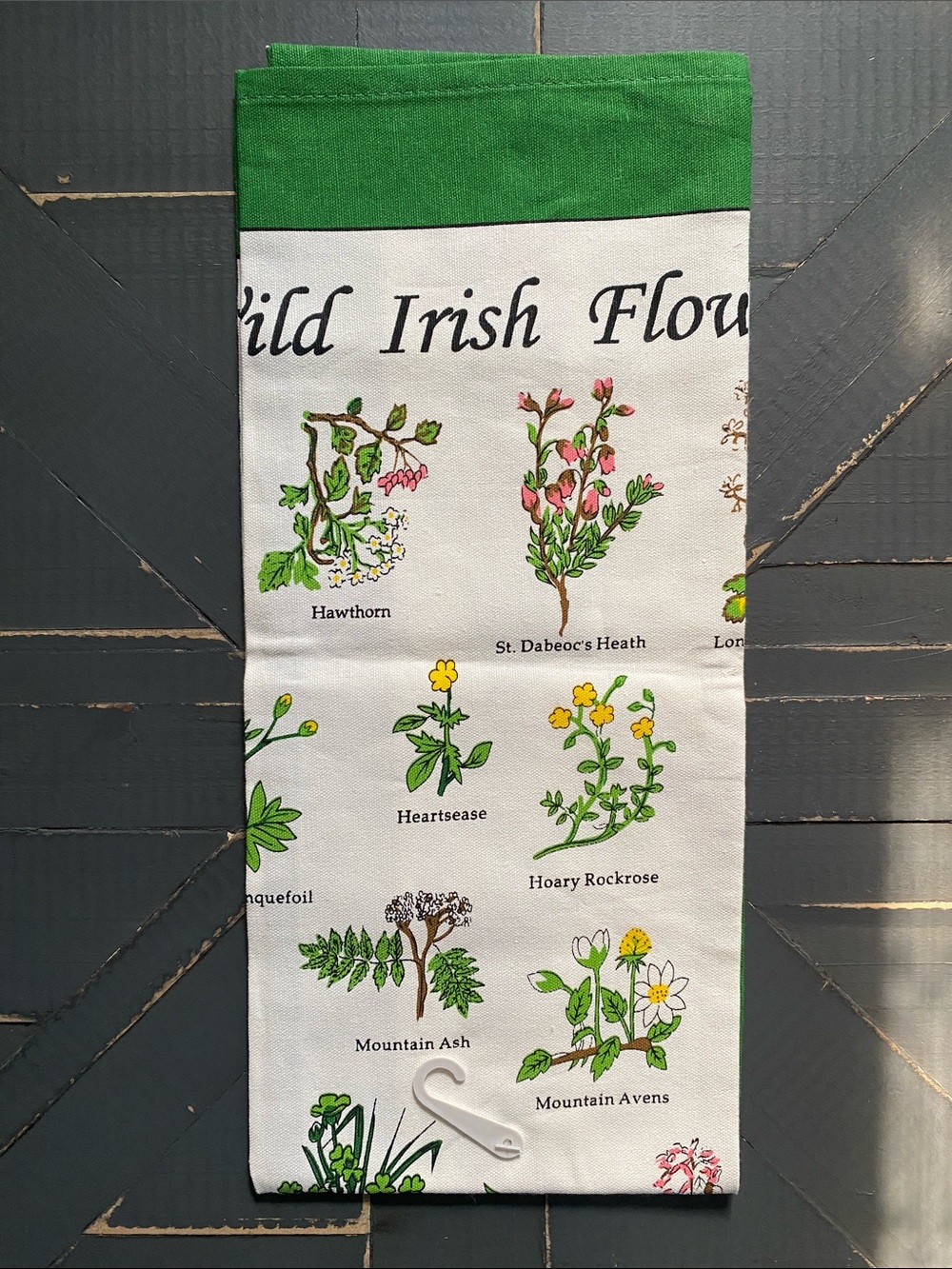 ☘️Linen Tea Towel☘️Wild Irish Flowers - Picture 4 of 7